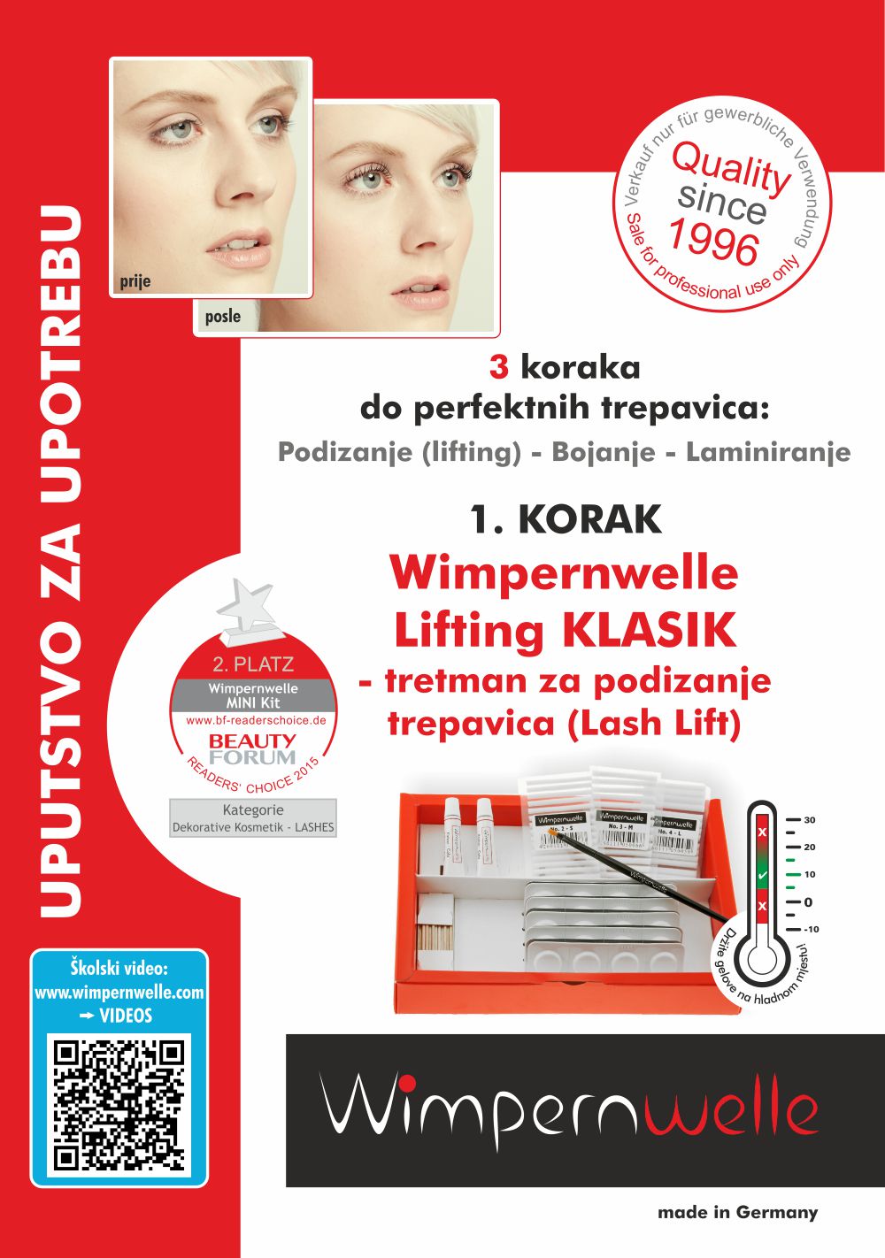 Upute Wimpernwelle Lifting KLASSIK